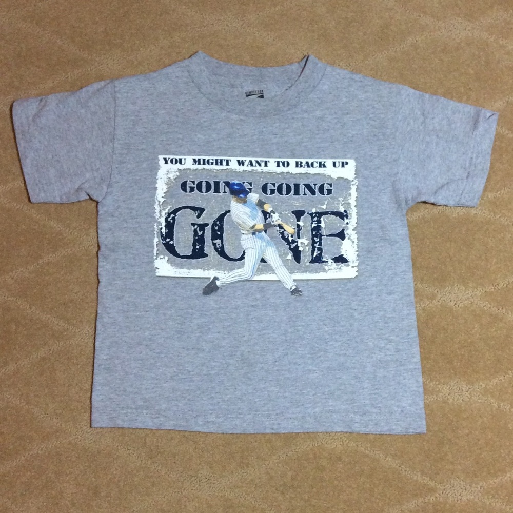 Baseball Tee “YOU MIGHT WANT TO BACK UP” Med. 5-6